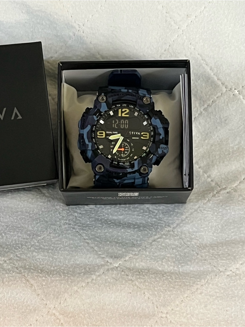 NEW ACTIVA by Invicta Blue Camo Men's Tactical Watch